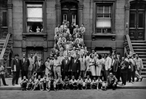 A Great Day in Harlem. Photo by Art Kane. Harlem, 1958.