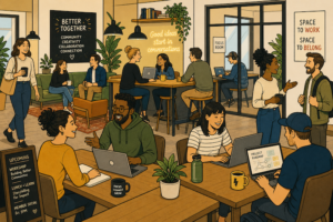 vibrant coworking space